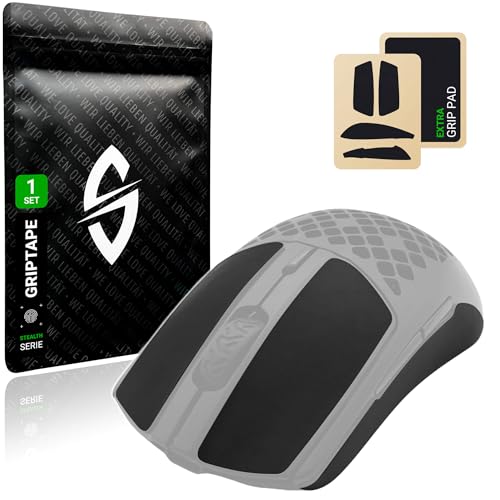 SensoryBoost Maus Grip Tape – kompatibel mit Steelseries Aerox 3 (inkl. Zuschnitt-Pad) Schweißabsorbierend, extrem rutschfest & Ultradünn (0,5 mm) – Rückstandsfrei – Gaming Zubehör Bild 1