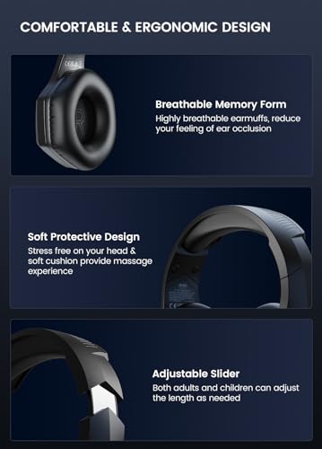 EKSA Wireless Gaming Headset für PS4 PS5 PC, 2.4G USB Headset mit Mikrofon 7.1 Surround Sound, ENC & RGB Licht, Gaming Kopfhörer Kabellos, 36 Stunden Akkulaufzeit 3,5mm Klinke Bild 6