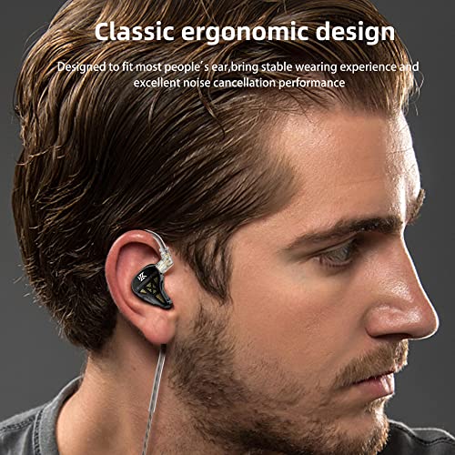 Yinyoo KZ DQS HiFi-In-Ear-Kopfhörer, dynamischer Treiber, kabelgebunden, halboffener Kopfhörer mit starkem Bass, leichte In-Ear-Monitore für Schlagzeuger, Musiker, Sport, Gaming (kein Mikrofon) Bild 3