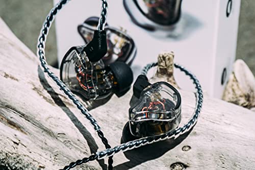 Yinyoo CCZ Melody KopfhörerYinyoo Hybrid 1ba 1DD HiFi in Ohrmonitoren, Deep Bass Leichtes In-Ear-Kopfhörer-IEM mit 4N-Kabel für Musiker/Schlagzeuger/Bassist/Gitarrist(Schwarz, ohne Mikrofon) Bild 6