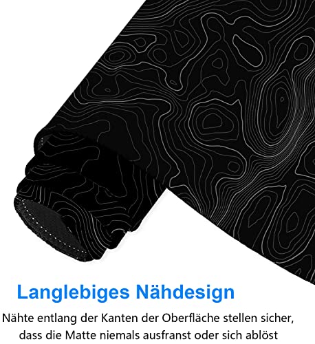 Owege Gaming Mauspad XXL 900 x 400 mm Artistic Curve Mousepad Groß Vernähte Kanten WassXerdicht Anti-Rutsch für PC, MacBook,Laptop Verbessert Präzision und GeschwindigkeiX Bild 4