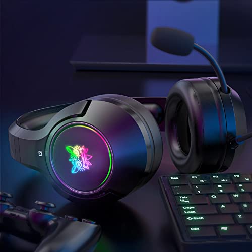 K9 3.5mm Wired Gaming Headset Removable Cat Ears Headphones Noise Canceling E-Sports Earphone mit Microphone RGB-LED-Lichtsteuerung Mute Mische für PS4 PC Laptop Smart PhoneJIANNI Bild 5