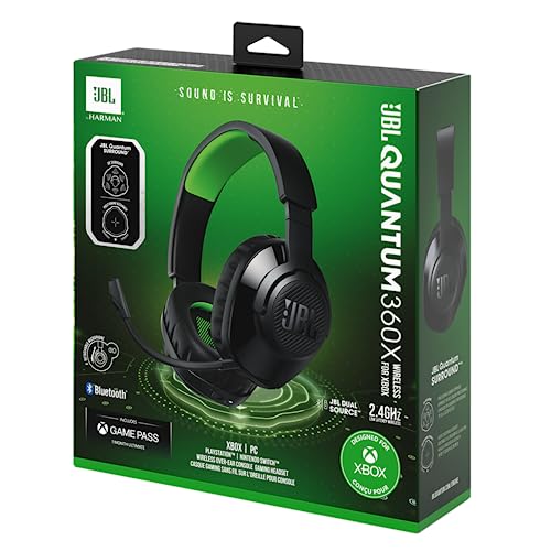 JBL Quantum 360X Over-Ear Gaming Kopfhörer – Für die Xbox sowie PC, Mac und Nintendo Switch – Mit Boom Mikrofon und 22 Stunden Akkulaufzeit – Schwarz Bild 6