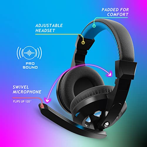 Game Punk 4-teiliges PC-Gaming-Set mit RGB-Tastatur mit Hintergrundbeleuchtung, kabelloser LED-Maus, Mauspad und beleuchtetem Gaming-Headset mit Mikrofon, ergonomisches Gamer-Zubehör, kompatibel mit Bild 2
