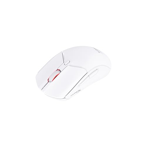 HyperX Pulsefire Haste 2, Wireless Gaming-Maus, Dual Mode (2,4 GHz/Bluetooth), 26K Sensor, 26.000 DPI, Bis zu 100 Std Akkulaufzeit, 6 Programmierbare Tasten, RGB, PC/PS5/PS4/Xbox-kompatibel, Weiss Bild 2