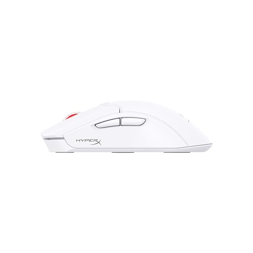 HyperX Pulsefire Haste 2, Wireless Gaming-Maus, Dual Mode (2,4 GHz/Bluetooth), 26K Sensor, 26.000 DPI, Bis zu 100 Std Akkulaufzeit, 6 Programmierbare Tasten, RGB, PC/PS5/PS4/Xbox-kompatibel, Weiss Bild 3