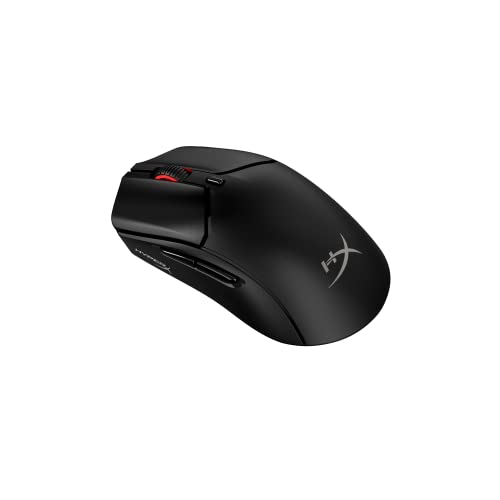 HyperX Pulsefire Haste 2, Wireless Gaming-Maus, Dual Mode (2,4 GHz/Bluetooth), 26K Sensor, 26.000 DPI, Bis zu 100 Std Akkulaufzeit, 6 Programmierbare Tasten, RGB, PC/PS5/PS4/Xbox-kompatibel, Schwarz Bild 1