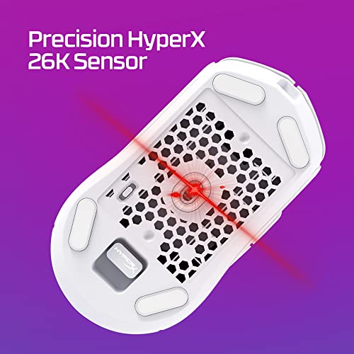 HyperX Pulsefire Haste 2, Wireless Gaming-Maus, Dual Mode (2,4 GHz/Bluetooth), 26K Sensor, 26.000 DPI, Bis zu 100 Std Akkulaufzeit, 6 Programmierbare Tasten, RGB, PC/PS5/PS4/Xbox-kompatibel, Schwarz Bild 5