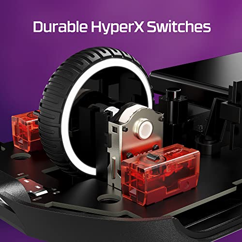 HyperX Pulsefire Haste 2, Wireless Gaming-Maus, Dual Mode (2,4 GHz/Bluetooth), 26K Sensor, 26.000 DPI, Bis zu 100 Std Akkulaufzeit, 6 Programmierbare Tasten, RGB, PC/PS5/PS4/Xbox-kompatibel, Schwarz Bild 6