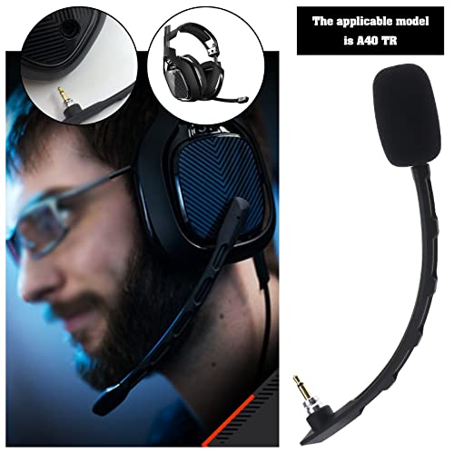 Create idea 3,5 mm Kopfhörer-Mikrofon, kompatibel mit Astro A40 TR Gaming-Headset, Ersatzteil, Abnehmbarer Mikrofonarm mit Schaumstoffabdeckung, Länge 16 cm, Schwarz Bild 3