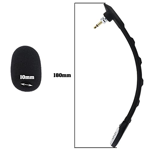 Create idea 3,5 mm Kopfhörer-Mikrofon, kompatibel mit Astro A40 TR Gaming-Headset, Ersatzteil, Abnehmbarer Mikrofonarm mit Schaumstoffabdeckung, Länge 16 cm, Schwarz Bild 4