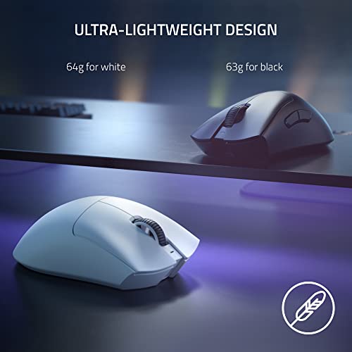 Razer DeathAdder V3 Pro - Kabellose ergonomische Esports-Maus Schwarz & Gigantus V2 Large - Weiches Gaming-Mauspad für schnelle Spielstile und optimale Kontrolle, 450 x 400 x 3mm - Schwarz Bild 3