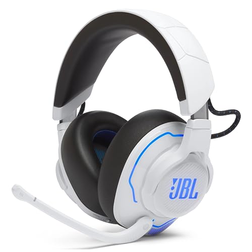 JBL Quantum 910P Over-Ear Gaming Kopfhörer – Für die Playstation und weitere Konsolen – Mit Head-Tracking-Funktion, ANC und 39 Stunden Akkulaufzeit – Weiß Bild 1