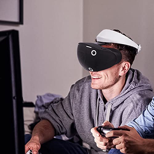 Geekria Silikon Cover Schutzhülle Kompatibel mit PS VR2, Playstation VR 2 Helm Full Wrap Silikon Schutzhülle Brille Schutzhülle Gaming Zubehör (Schwarz) Bild 6