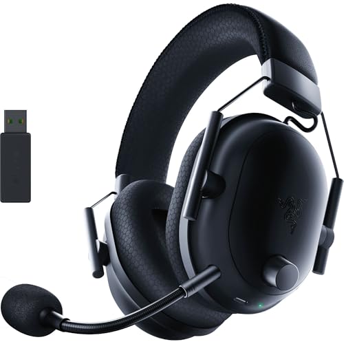 Razer BlackShark V2 Pro (2023) für PC - Kabelloses Premium Esports Headset (HyperClear Super-Breitband-Mikrofon, Triforce Titanium 50mm Treiber, HyperSpeed Wireless-Technologie, 70 Std) Schwarz Bild 1