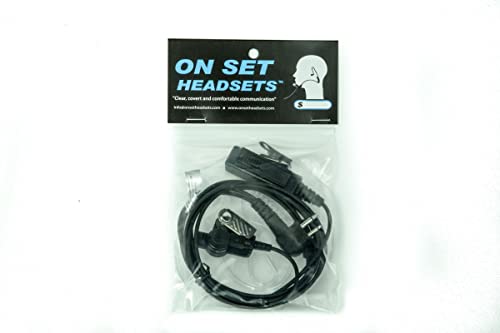 FilmPro Black Walkie Suveillance, professionelles Headset für Film- oder TV-Crews, Kevlar-verstärkt, wasserabweisend, medizinisches hypoallergenes Silikon, Motorola 2-polig M1 Bild 2