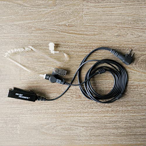 FilmPro Black Walkie Suveillance, professionelles Headset für Film- oder TV-Crews, Kevlar-verstärkt, wasserabweisend, medizinisches hypoallergenes Silikon, Motorola 2-polig M1 Bild 3