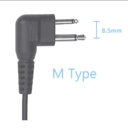 FilmPro Black Walkie Suveillance, professionelles Headset für Film- oder TV-Crews, Kevlar-verstärkt, wasserabweisend, medizinisches hypoallergenes Silikon, Motorola 2-polig M1 Bild 4