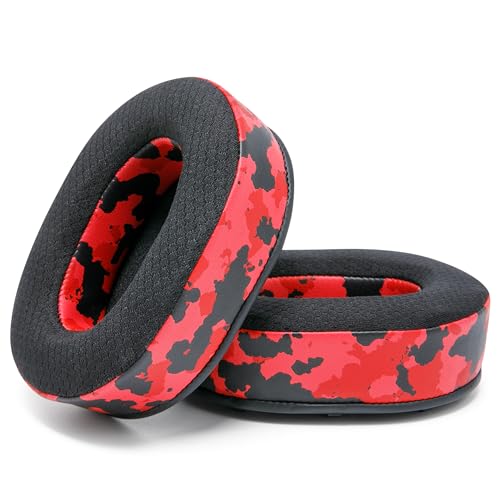 WC Freeze Blackshark – Kühlende Gel-Ohrpolster für 2020–2022 Razer Blackshark V2 und V2 Pro (passt Nicht für 2023-Modell) von Wicked Cushions – mehr Komfort, Dicke und Schallisolierung | Rote Tarnung Bild 6