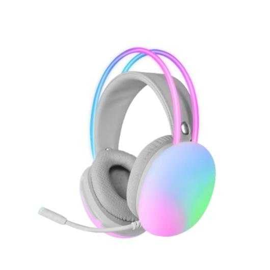 Mars Gaming MH-Glow, 360° Full Chroma RGB Flow Headset, Geräuschunterdrückendes Mikrofon, Ultralight, Memory-Foam, Windows/PS4/PS5/XBOX Series X|S/ONE/Mac/Switch/Switch 2/Smartphone/Tablet, Weiß Bild 4