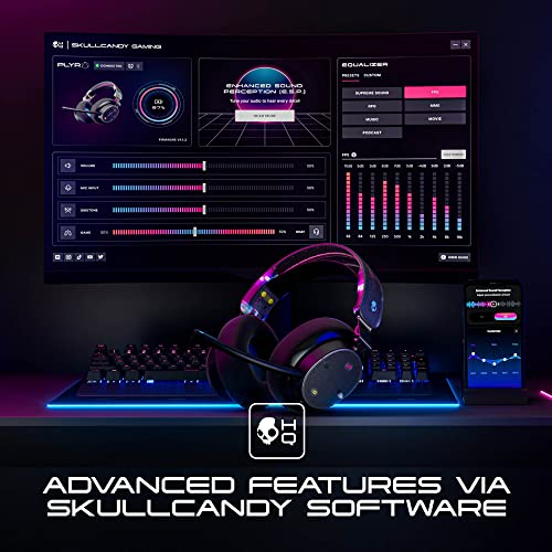 Skullcandy PLYR Kabelloses Multi-Platform Over-Ear Gaming Headset für Xbox, PlayStation und PC, 24 Std. Akkulaufzeit, KI-Mikro - Street Fighter Edition Bild 6