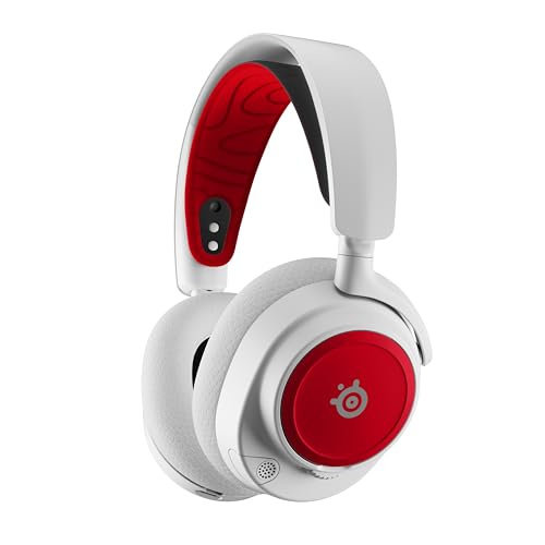 Steelseries Arctis Nova Booster Pack Cherry Red -Gaming Headset Zubehör -Zweifarbiger Nylon-Kopfband -Individuell anpassbar mit einzigartigen metallischen Lautsprecherplatten -Limitiertes Sammlerstück Bild 2