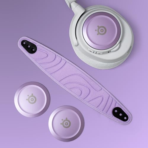 SteelSeries Arctis Nova Booster Pack Lilac - Gaming Headset Zubehör - Zweifarbiger Nylon-Kopfband - Individuell anpassbar mit einzigartigen metallischen Lautsprecherplatten - Limitiertes Sammlerstück Bild 3