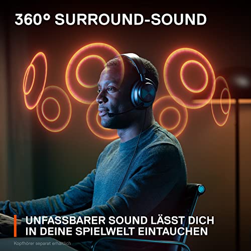SteelSeries GameDAC Gen 2 Hi-Res Audio Amplifier - ESS Sabre Quad-DAC - AI Noise Cancellation - 360° Spatial Audio - Hi-Res Certified - PC, PS5, PS4, Schwarz Bild 6