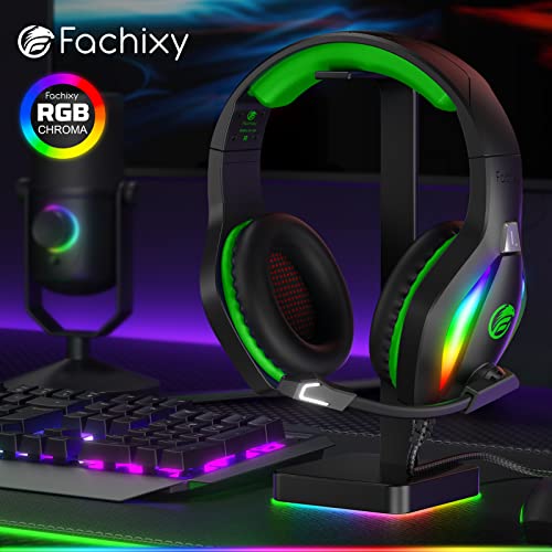 Fachixy FC100 Gaming Headset für PS4, PS5, PC, Xbox, Switch, Gamer Headset mit Mikrofon, Gaming Kopfhörer mit Mikrofon, Noise Cancelling Kopfhörer mit 3,5 mm Klinke Bild 7