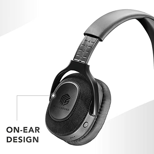 Music Sound | DEEP - Kabelloses Headset mit Low Latency Technologie - Wiedergabezeit 22 Stunden - Schwarz Bild 3
