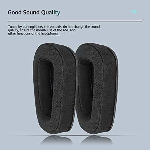 Ersatz-Ohrpolster für Logitech G935 Gaming Headset, passt auch für G35 G933 G930 G635 G633 G633S G533 G430 G431 G432 G433 Kopfhörer, Mesh-Ohrpolster für G332 G230 G231 G233 Headset（Schwarz） Bild 5