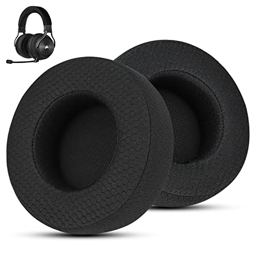 Hochwertige Ersatz-Ohrpolster für Corsair Virtuoso – Überragender atmungsaktives Material, kompatibel mit Virtuoso RGB Wireless/SE/XT (Schwarz) Bild 1