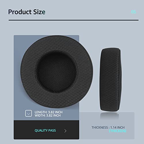 Hochwertige Ersatz-Ohrpolster für Corsair Virtuoso – Überragender atmungsaktives Material, kompatibel mit Virtuoso RGB Wireless/SE/XT (Schwarz) Bild 6