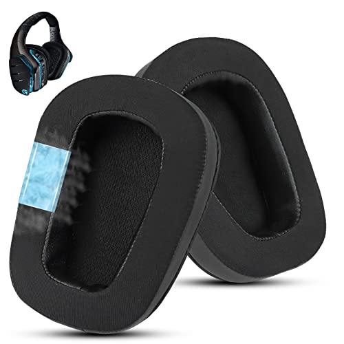 Kühlung Gel Ersatz Ohrpolster für Logitech G933 Gaming Headset, auch passend für G35 G935 G930 G635 G633 G633S G533 G430 G431 G432 G433 G332 G230 G231 G233 Headset（Schwarz） Bild 1