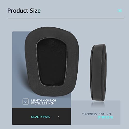 Kühlung Gel Ersatz Ohrpolster für Logitech G933 Gaming Headset, auch passend für G35 G935 G930 G635 G633 G633S G533 G430 G431 G432 G433 G332 G230 G231 G233 Headset（Schwarz） Bild 6