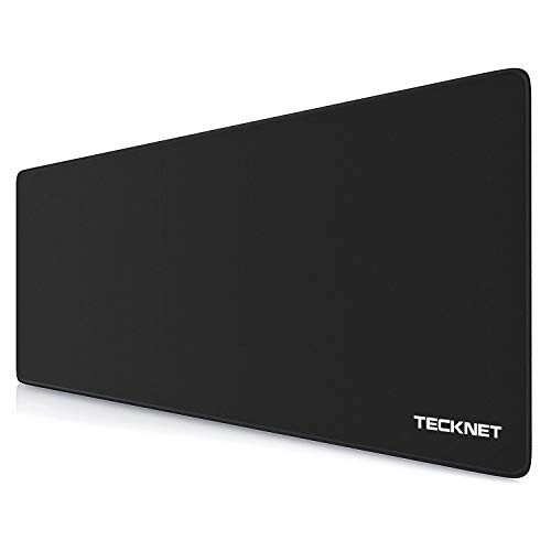 TECKNET Mauspad XXL Speed Gaming, 900x400 mm Schreibtischunterlage Schwarz, Gamer Mouse Pad, Wasserdicht mousepad, Spezielle Oberfläche Verbessert Präzision und Geschwindigkeit, rutschfeste Gummibasis Bild 1