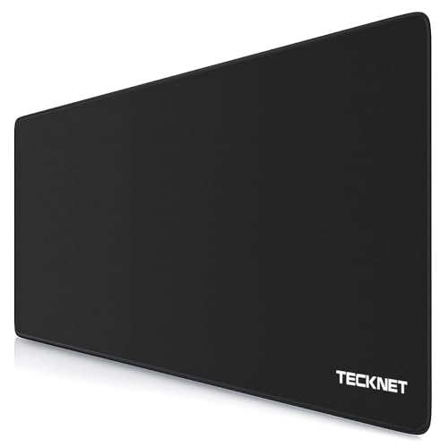 TECKNET Mauspad XXL Speed Gaming, 900x400 mm Schreibtischunterlage Schwarz, Gamer Mouse Pad, Wasserdicht mousepad, Spezielle Oberfläche Verbessert Präzision und Geschwindigkeit, rutschfeste Gummibasis Bild 4