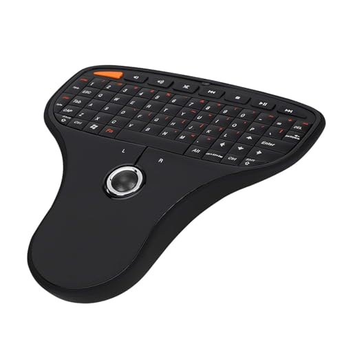 Dioche Fernbedienung mit Tastatur, N5901 QWERTY-Tastatur mit Trackball, Kabellos, Mini-USB, Multimedia für Fernseher und Computer Bild 1