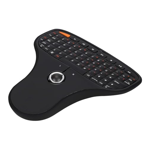 Dioche Fernbedienung mit Tastatur, N5901 QWERTY-Tastatur mit Trackball, Kabellos, Mini-USB, Multimedia für Fernseher und Computer Bild 2