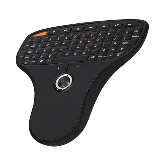 Dioche Fernbedienung mit Tastatur, N5901 QWERTY-Tastatur mit Trackball, Kabellos, Mini-USB, Multimedia für Fernseher und Computer Bild 3