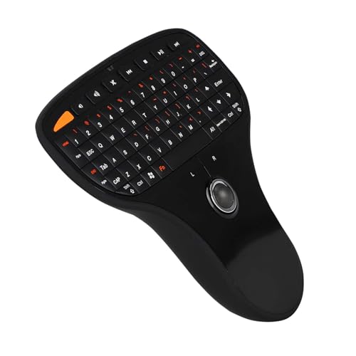Dioche Fernbedienung mit Tastatur, N5901 QWERTY-Tastatur mit Trackball, Kabellos, Mini-USB, Multimedia für Fernseher und Computer Bild 4