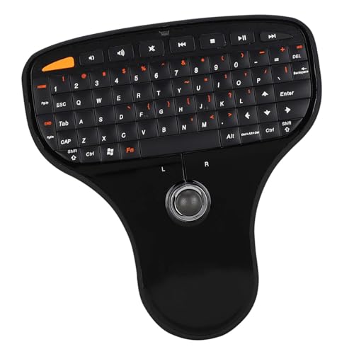 Dioche Fernbedienung mit Tastatur, N5901 QWERTY-Tastatur mit Trackball, Kabellos, Mini-USB, Multimedia für Fernseher und Computer Bild 5
