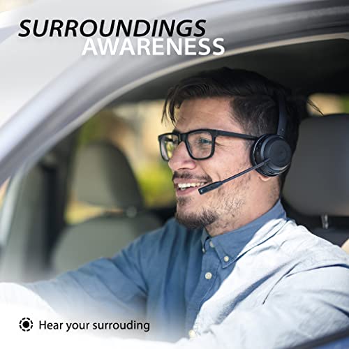 Avantalk Alto Solo - Headset mit Mikrofon Bluetooth, KopfhöRer mit Qualcomm LöSung, CVC-GeräUschunterdrüCkung füR PC, Computer, Laptop, Gaming, Ladestation, Stummschaltung, Kabelgebundene Option Bild 4