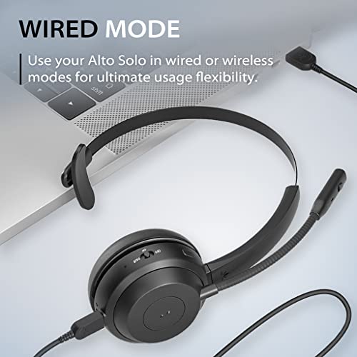 Avantalk Alto Solo - Headset mit Mikrofon Bluetooth, KopfhöRer mit Qualcomm LöSung, CVC-GeräUschunterdrüCkung füR PC, Computer, Laptop, Gaming, Ladestation, Stummschaltung, Kabelgebundene Option Bild 5