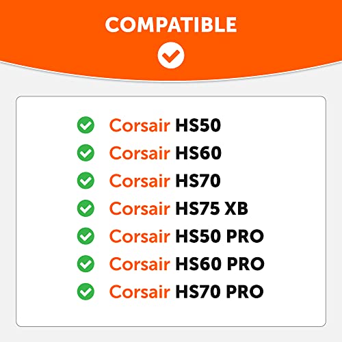 WC FreeZe HS60 – Kühlgel-Ersatz-Ohrpolster für Corsair HS50, HS60, HS70 und mehr von Wicked Cushions – Steigern Sie Komfort, Haltbarkeit, Dicke und Schallisolierung für epische Gaming-Sessions |Black Bild 2
