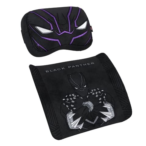 noblechairs Gaming Stuhl Kissen Set Black Panther Edition - Chair Pillow - Kissen Für Gaming Stuhl - Gaming Nackenkissen - Kopfstütze Stuhl - Lendenkissen Bild 2