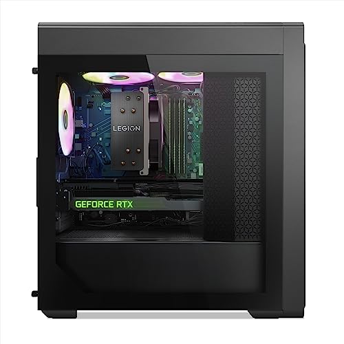 Lenovo Legion Tower 5 (8. Gen) Gaming Desktop PC | AMD Ryzen 7 7700 | 16GB RAM | 1TB SSD | NVIDIA GeForce RTX 4070 Ti | Win11 Home | QWERTZ | grau | inkl. Tastatur & Maus | 3 Monate Premium Care Bild 2