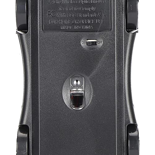 KIMISS Laptop-Maus Smart, 2,4 G Kabellos mit Gaming-Auto CarShaped Tragbarer USB-Empfänger für Bürocomputer Tablet (Schwarz) (Schwarz) Bild 2