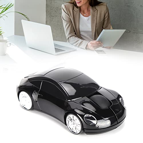 KIMISS Laptop-Maus Smart, 2,4 G Kabellos mit Gaming-Auto CarShaped Tragbarer USB-Empfänger für Bürocomputer Tablet (Schwarz) (Schwarz) Bild 5