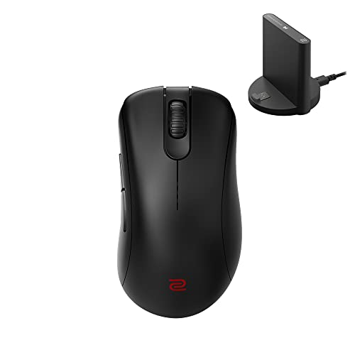 BenQ - Zowie EC3-CW Kabellose Ergonomische Esports Gaming Maus, Verbesserter Empfänger, Mausrad mit 24 Stufen, Ohne Treiber, Große Kleine, Schwarz Bild 1